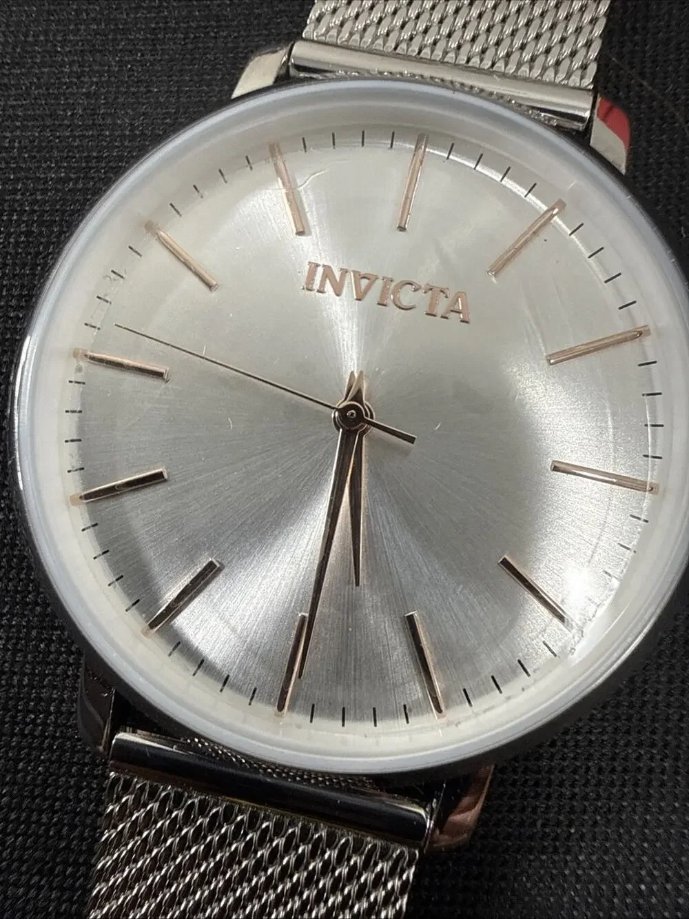 Invicta Angel 31068 New Battery 38mm Stainless Steel Silver Dial Steel Mesh Band